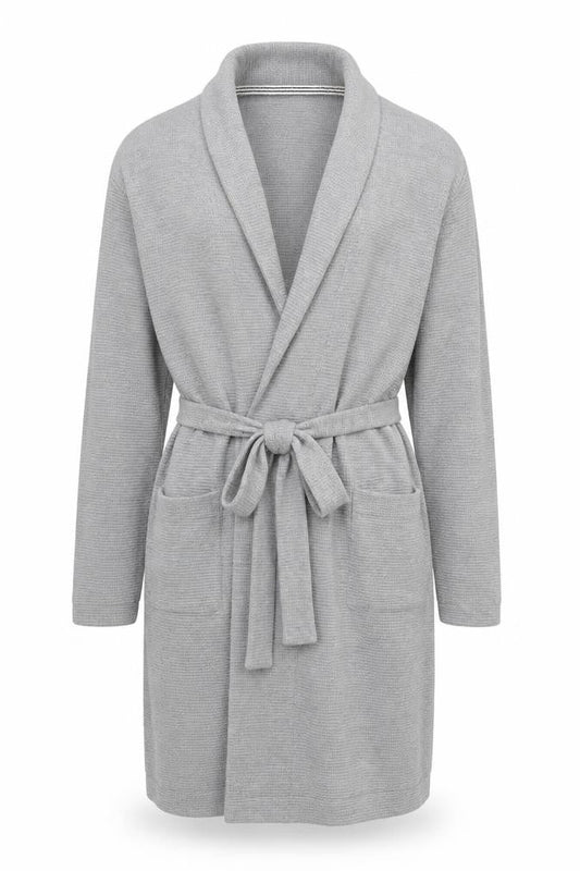 Marks and Spencer Mens Grey Cotton Belted Shawl Collar Coatigan M
