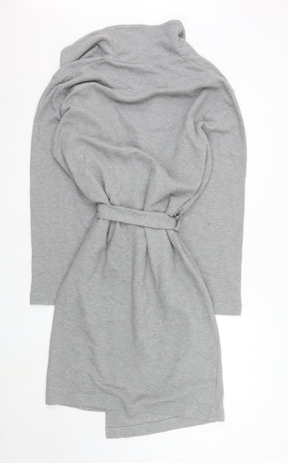 Marks and Spencer Mens Grey Cotton Belted Shawl Collar Coatigan M