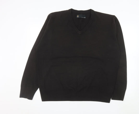 Next Men’s Black 2XL V-Neck Pullover Jumper Acrylic Knit