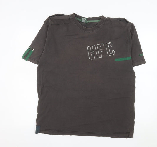 Hibernian FC Men's Black Cotton Short Sleeve T-Shirt XL