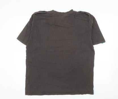 Hibernian FC Men's Black Cotton Short Sleeve T-Shirt XL
