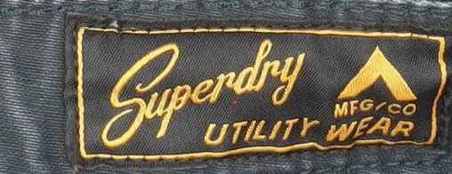 Superdry Men's Black Cargo Utility Trousers 34/32 Cotton