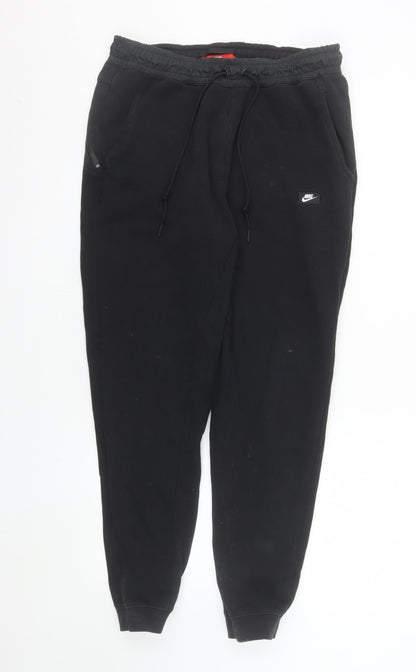 Nike Men's Black Jogger Sweatpants M Regular Fit Tapered Cotton Blend