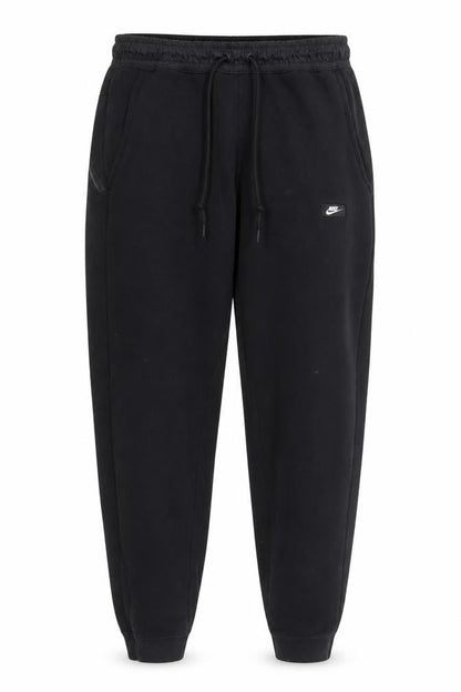 Front view of Nike Men's Black Jogger Sweatpants M Regular Fit Tapered Cotton Blend