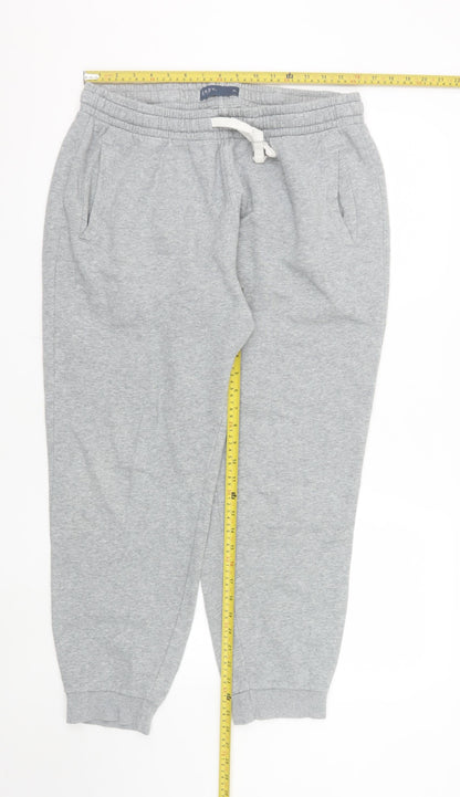 Matalan Men's Grey XL Jogger Sweatpants Cotton Blend Drawstring