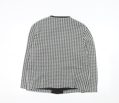 Sportleigh of London Womens Black White Houndstooth Suit Jacket Size 14
