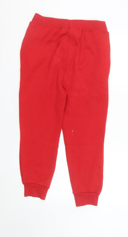 Hidden Womens Red Jogger Trousers Size 10 Elastic Waist Pockets