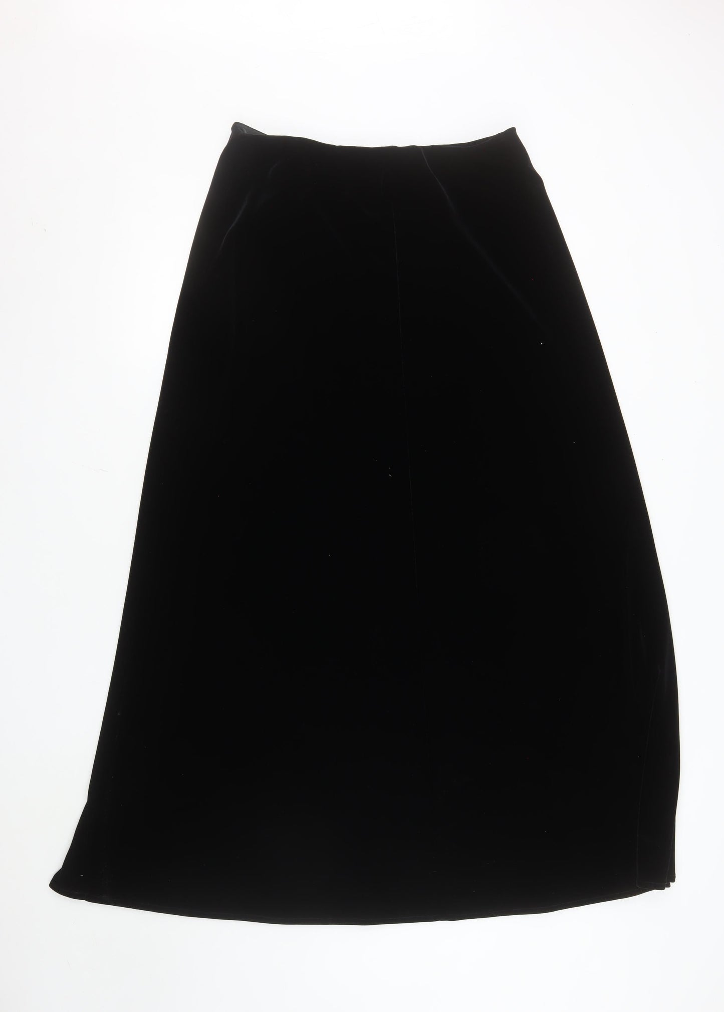 Frank Usher Womens Black Velvet Midi Pencil Skirt Size 18
