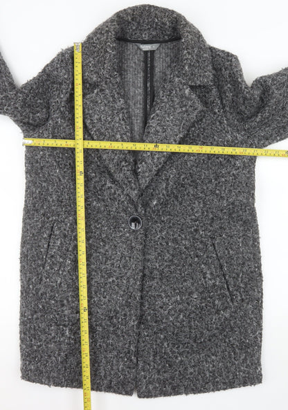 Nutmeg Women's Grey Mid-Length Textured Overcoat Size 10