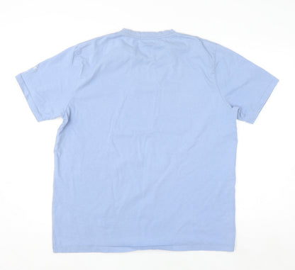 Marc O'Polo Men's Blue XL Graphic Cotton Crew Neck T-Shirt