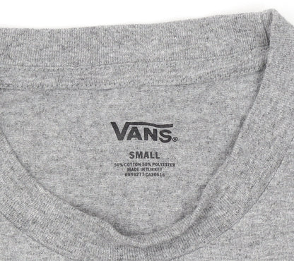 Vans Men’s Grey Short Sleeve Crew Neck Logo T-Shirt Size S