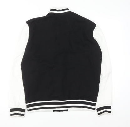 Pull & Bear Men's Black Varsity Jacket Size M College Style