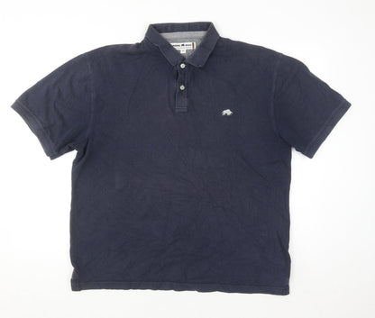 Raging Bull Men's Blue XL Organic Cotton Short Sleeve Polo Shirt