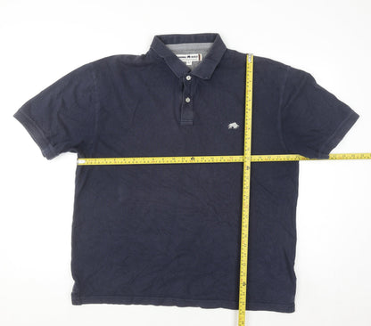 Raging Bull Men's Blue XL Organic Cotton Short Sleeve Polo Shirt