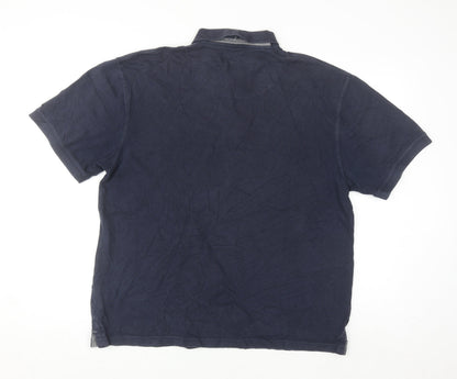 Raging Bull Men's Blue XL Organic Cotton Short Sleeve Polo Shirt