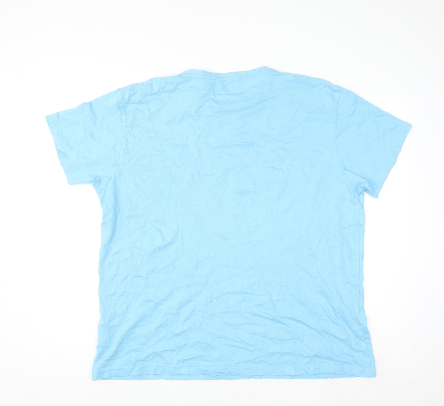 Cotton Blue Men's Regular Fit Aloha Beach Graphic T-Shirt XXL
