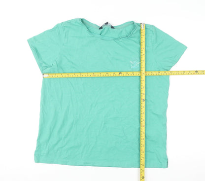 Crew Clothing Company Women's Green Size 14 Cotton Jersey T-Shirt