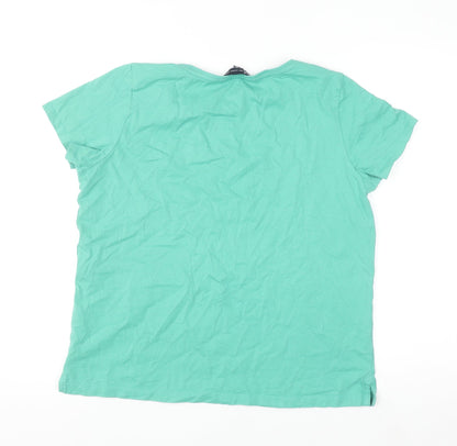 Crew Clothing Company Women's Green Size 14 Cotton Jersey T-Shirt