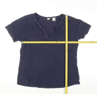Levi's Men's Blue Cotton V-Neck Short Sleeve T-Shirt Size L
