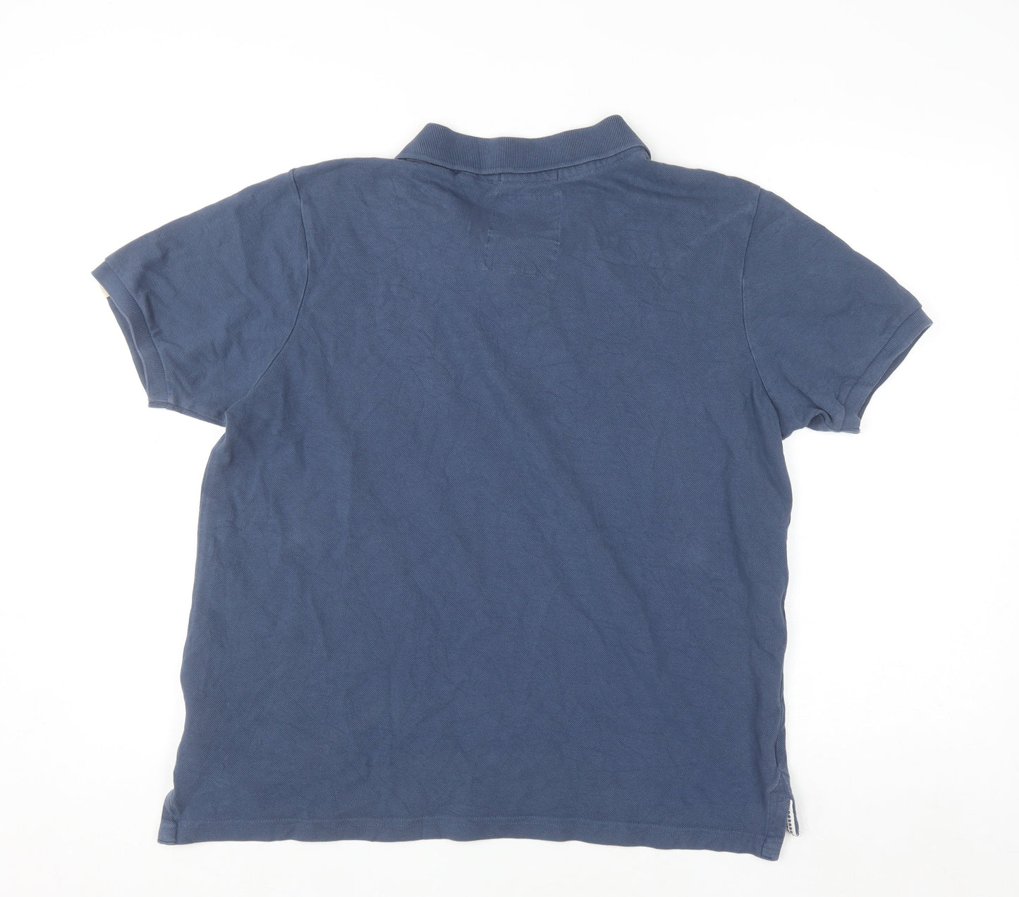 Tokyo Laundry Men's Blue Cotton Polo Shirt Size L Regular Fit