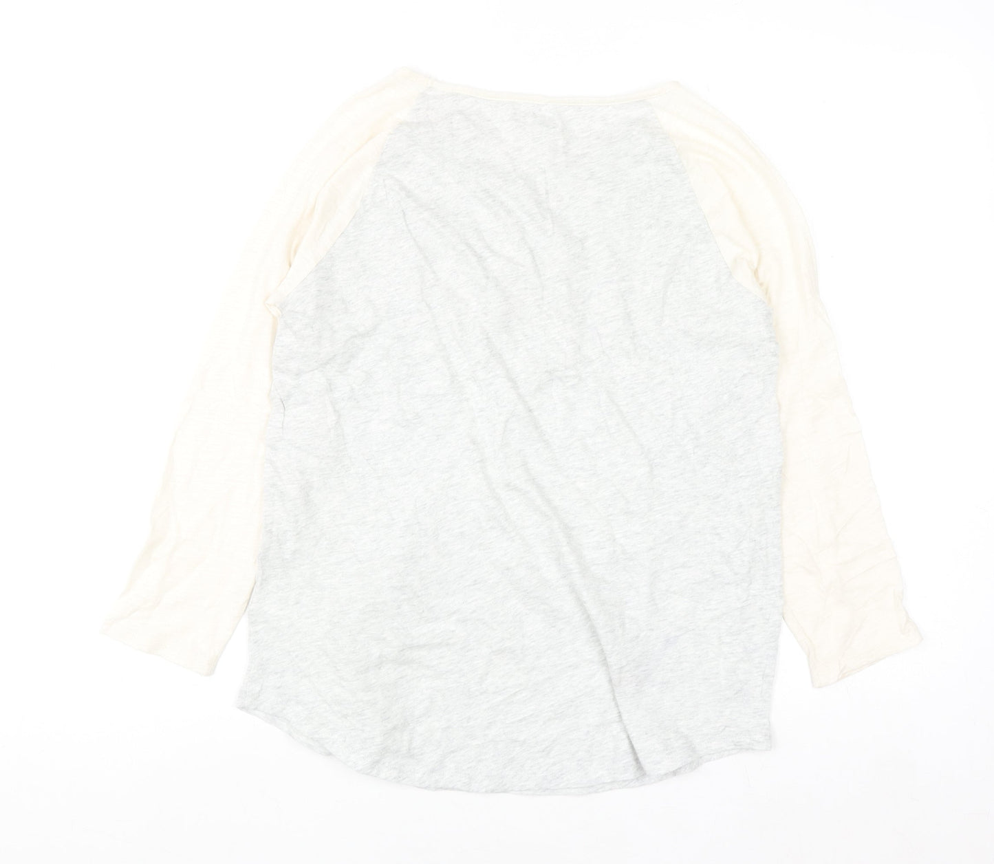 GAP Women’s Multicoloured Raglan 3/4 Sleeve Cotton T-Shirt Size S