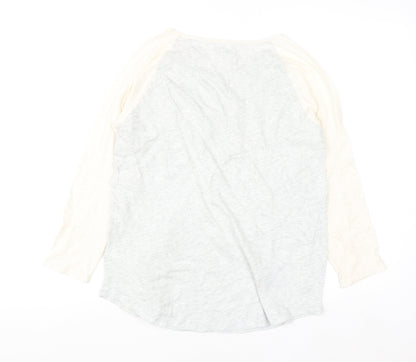 GAP Women’s Multicoloured Raglan 3/4 Sleeve Cotton T-Shirt Size S