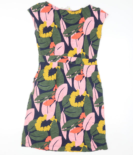 Boden Women’s Multicoloured Floral Cotton Jersey Shift Dress Size 10