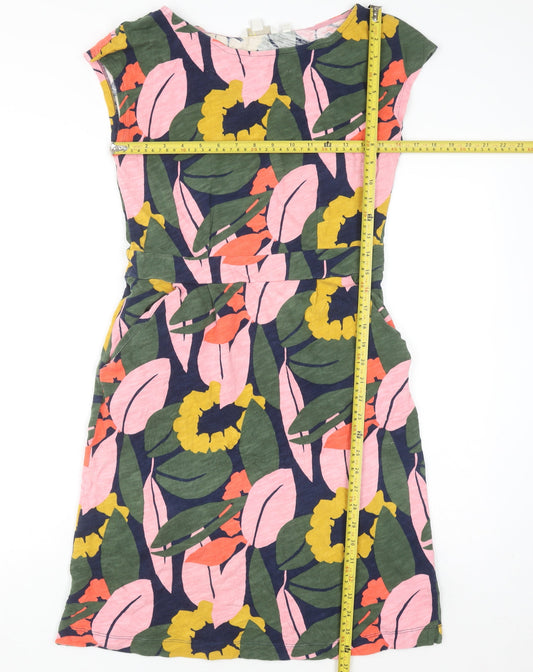 Boden Women’s Multicoloured Floral Cotton Jersey Shift Dress Size 10