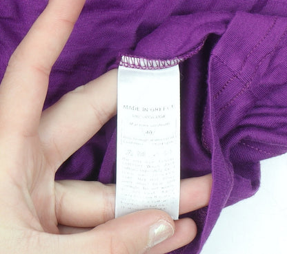 Monsoon Women's Purple Lace Trim Viscose Camisole Top Size 14