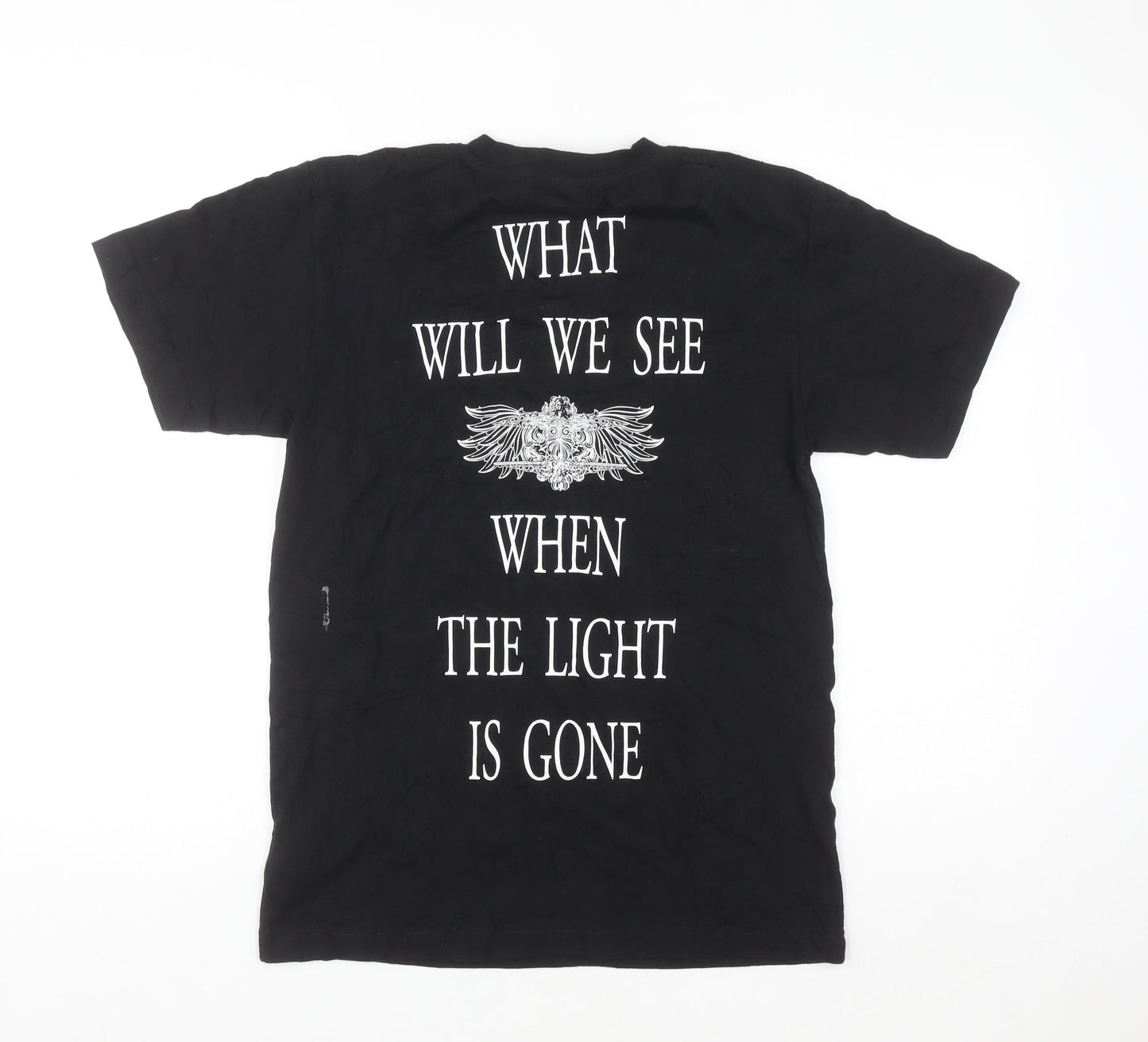 Carton Merchandising Men's Black Band Graphic T-Shirt Size S