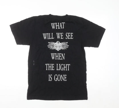 Carton Merchandising Men's Black Band Graphic T-Shirt Size S