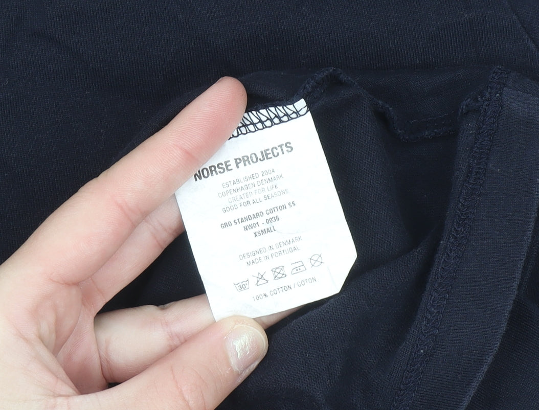 Norse Projects Women's Black XS Basic Cotton Short Sleeve T-Shirt