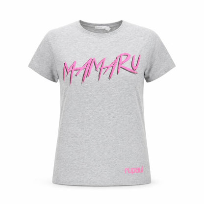Front view of Primark RuPaul Primark women’s grey t-shirt xs crew neck graphic top
