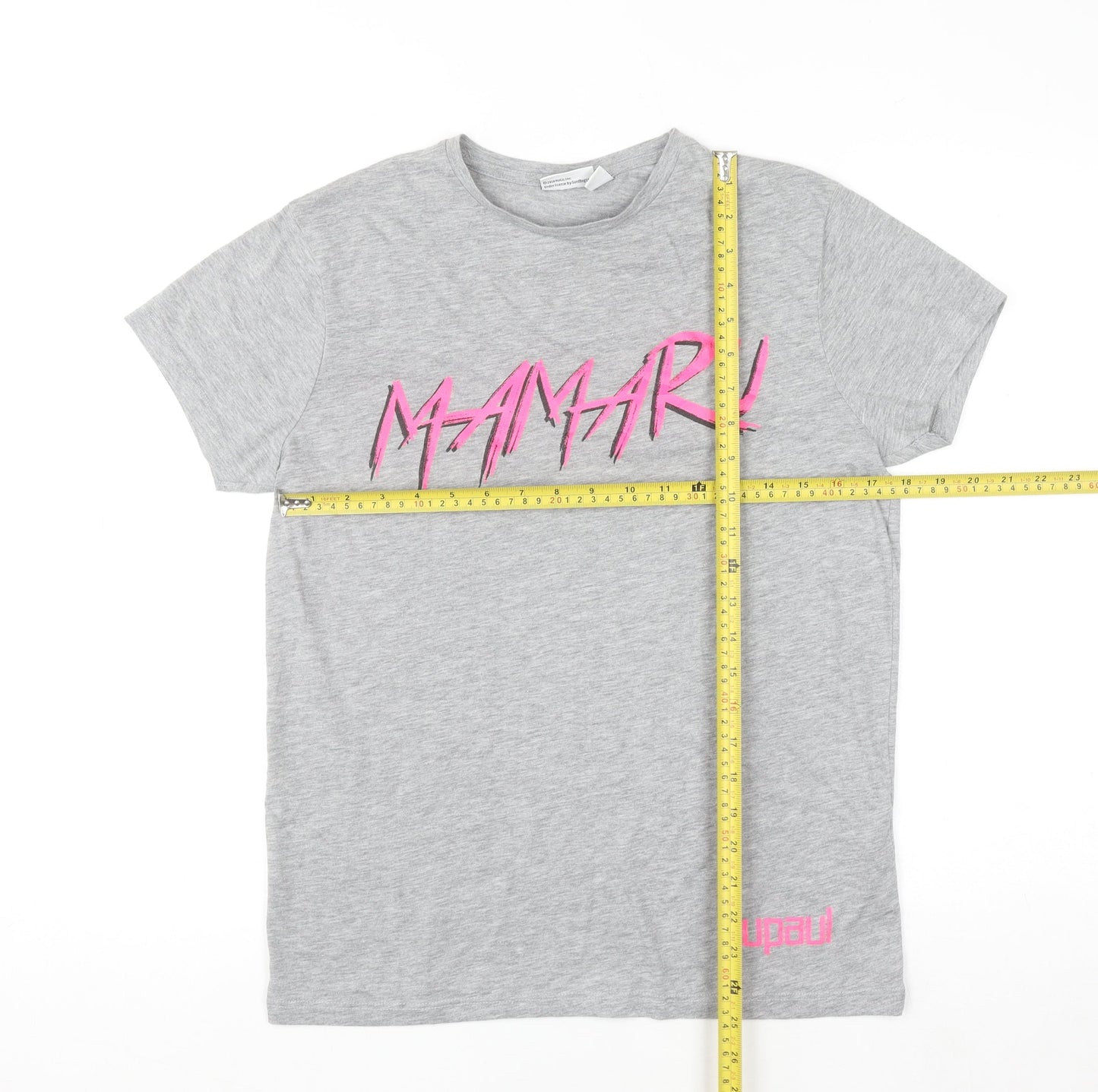 RuPaul Primark Womens Grey T-Shirt XS Crew Neck Graphic Top