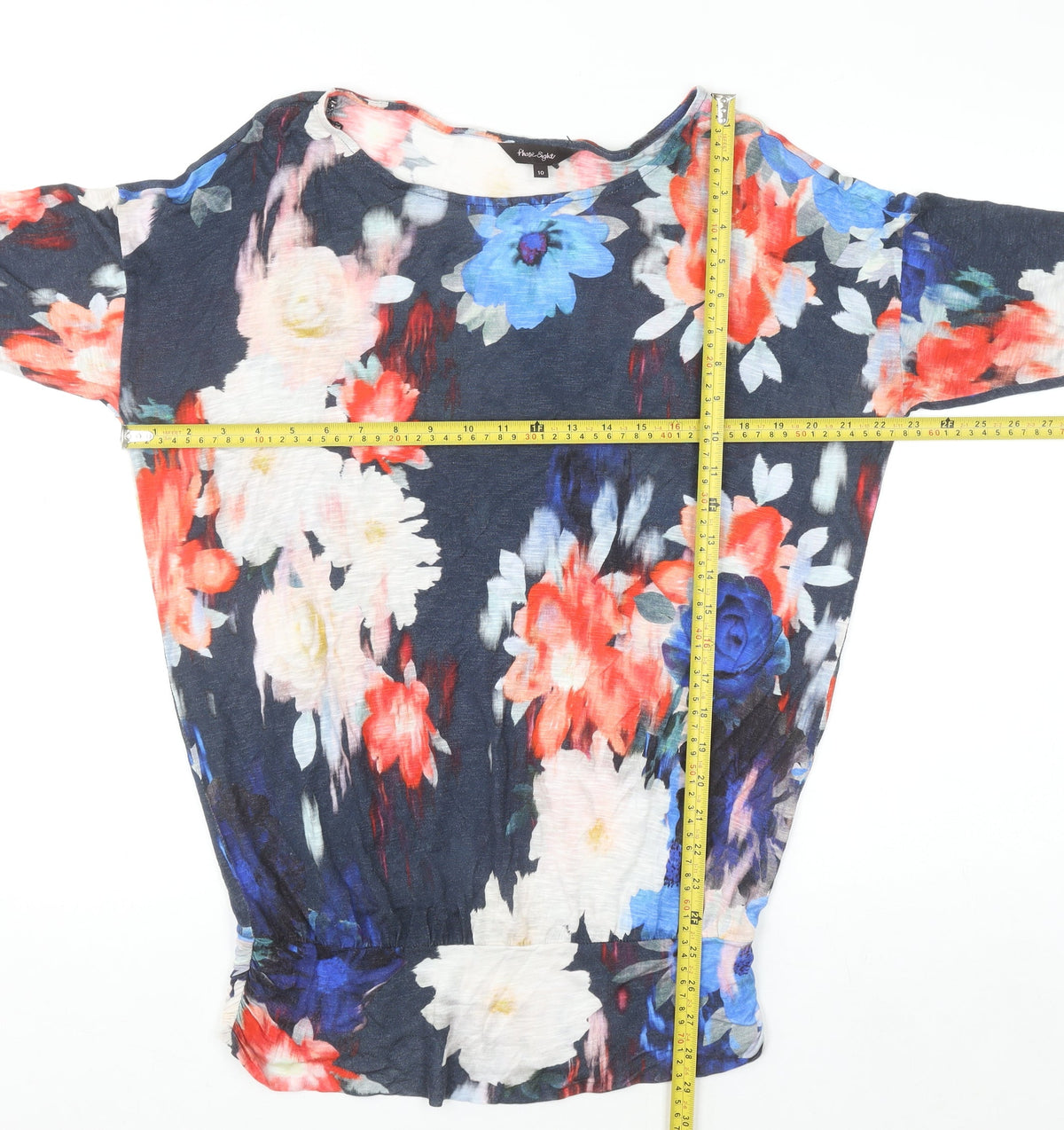 Phase Eight Women's Multicoloured Floral Tunic Blouse Size 10