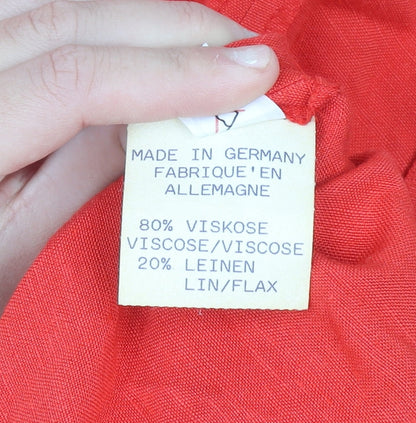 Elégance Paris Women's Red Short Sleeve Wrap Dress Size 12