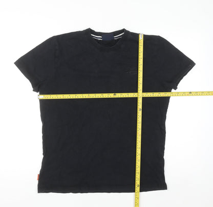 Superdry Men's Black XL Crew Neck Cotton T-Shirt