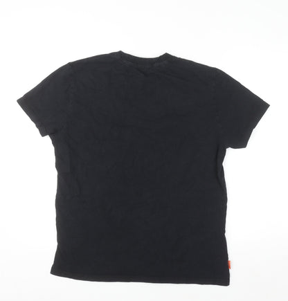 Superdry Men's Black XL Crew Neck Cotton T-Shirt
