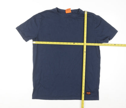 Scruffs Men's Blue Crew Neck Short Sleeve Workwear T-Shirt Size L