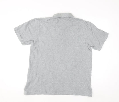 Original Penguin Men's Grey Cotton Polo Shirt Size L