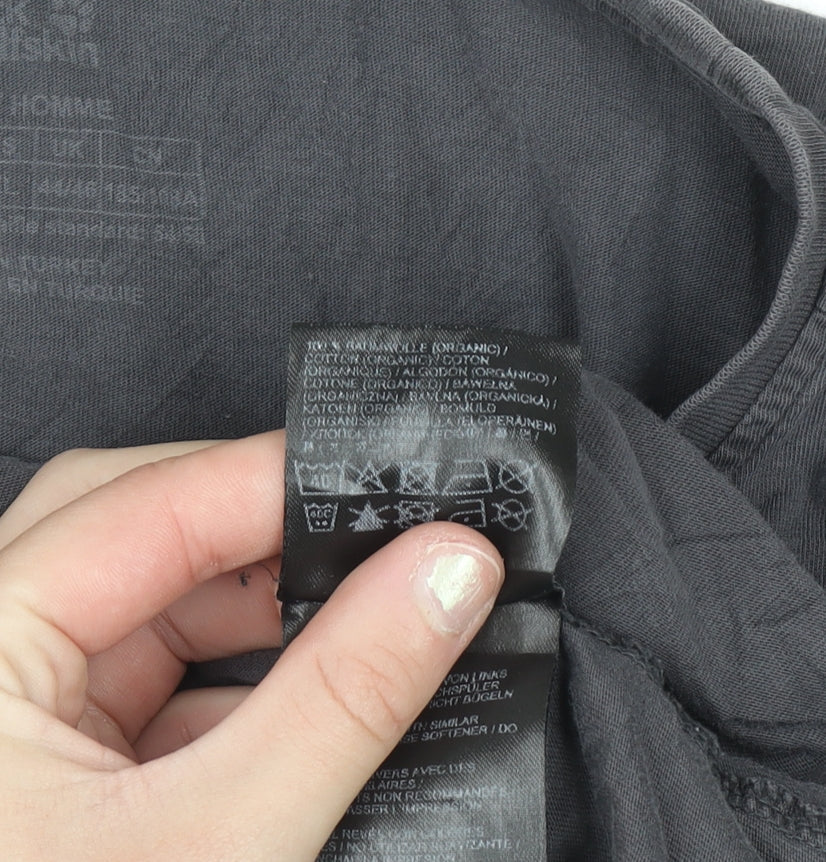 Jack Wolfskin Men's Grey XL Norderney Graphic Cotton T-Shirt