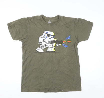 Hanes Men Green Star Wars Stormtrooper Graphic Cotton T-Shirt M
