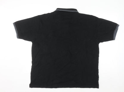 McForsum Men’s Black Cotton Polo Shirt L Logo Workwear