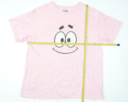 Nickelodeon Women's Pink Patrick Star T-Shirt XL Casual Cotton