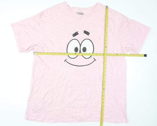 Nickelodeon Women's Pink Patrick Star T-Shirt XL Casual Cotton