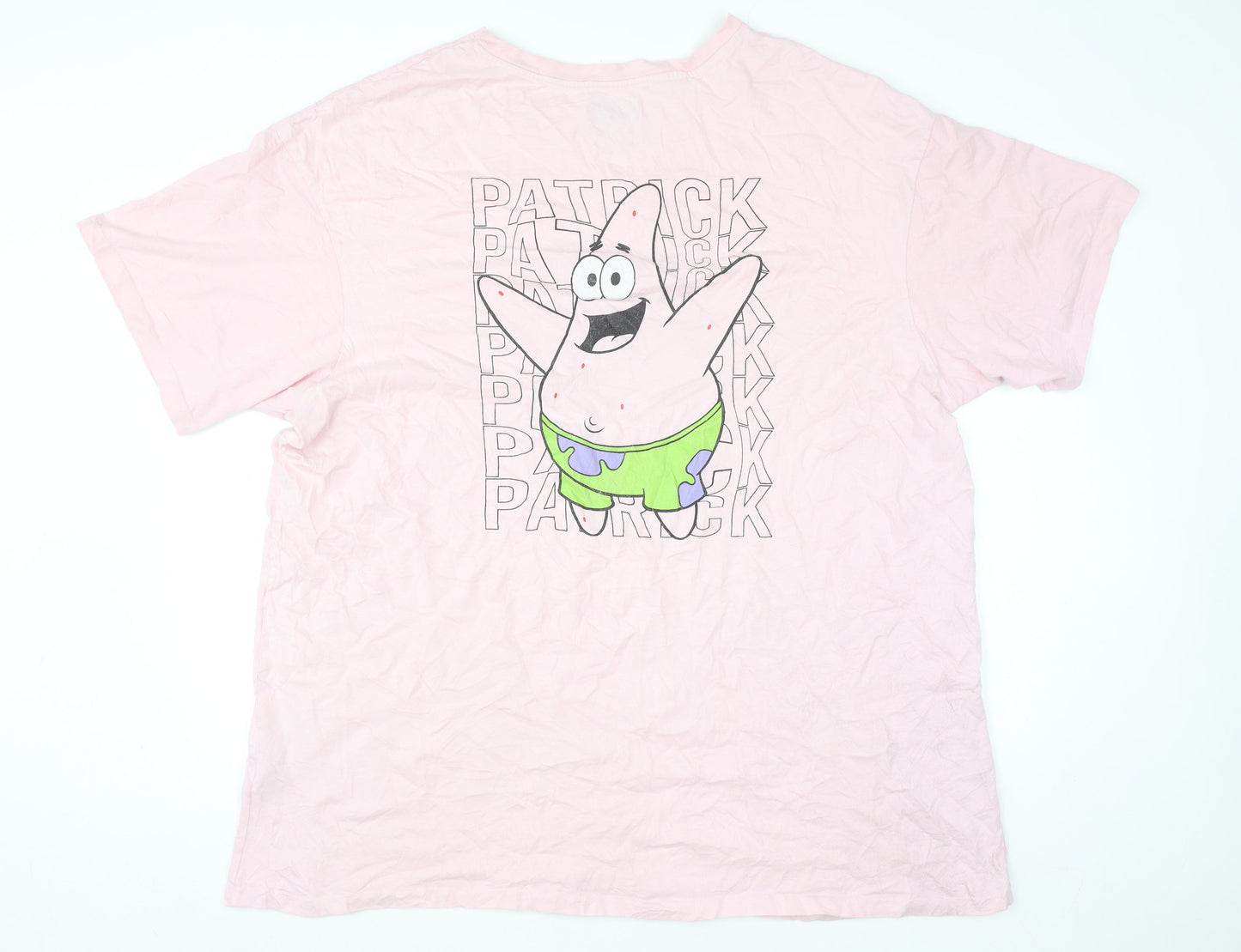 Nickelodeon Women's Pink Patrick Star T-Shirt XL Casual Cotton
