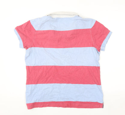 Crew Clothing Co. Women's Multicoloured Striped Polo Shirt Size 18