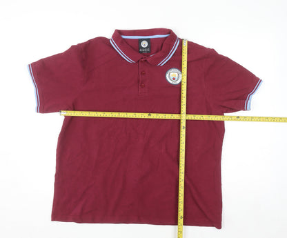 Manchester City Men’s Burgundy Polo Shirt 2XL Cotton Fanatics