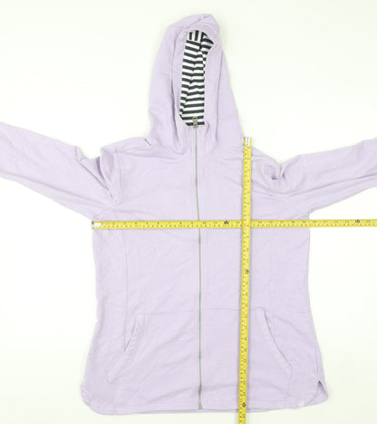 Regatta Great Outdoors Women's Lilac Full Zip Hoodie UK 16 Cotton Blend