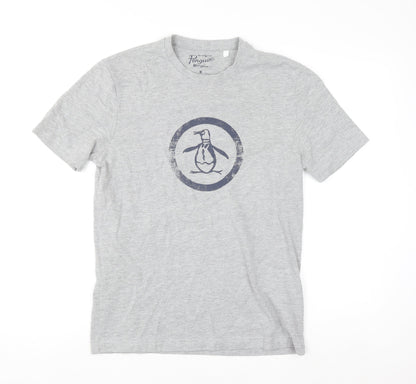 Original Penguin by Munsingwear Grey Crew Neck Men's T-Shirt Size M